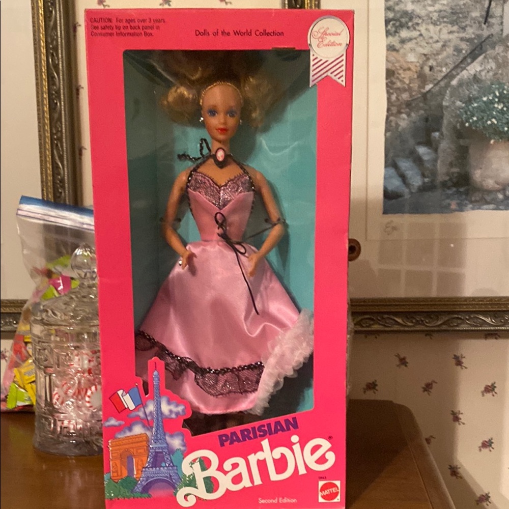 Mattel Parisian Barbie in Pink and Black Dress